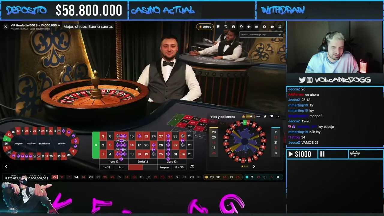 Ruleta en vivo europea con crupier real retransmitida en directo