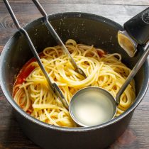 Espagueti con albóndigas en italiano